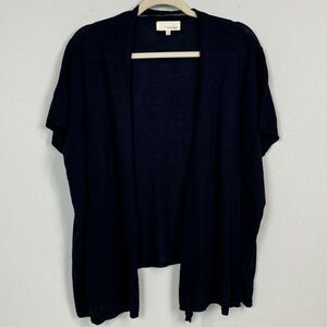 Dept 222 Navy Open Lightweight Cotton Shrug Sweater PM